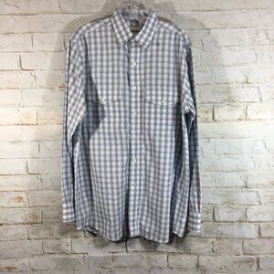 Cody James Men's Western Shirt Medium White Blue Cowboy Rodeo Ranch Long Sleeve